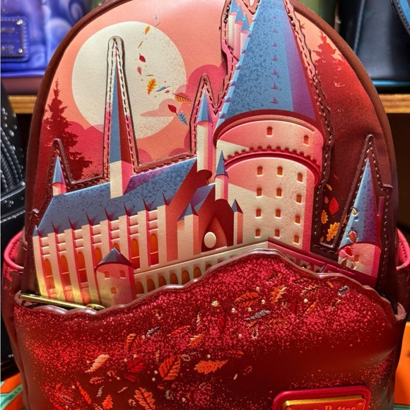 harry potter mini backpack Butterbeer Barrel Scented Step into the wizarding world with the Deathly Hallows Dual Scene Harry vs Voldemort Backpack Loungefly Harry Potter Maroon Marauder's